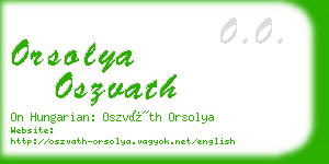 orsolya oszvath business card